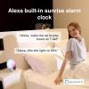 WiiM Wake-up Light, Alexa Built-in, Unlimited Sound Choices, All-in-One Sunrise Alarm Clock, Sound Machine, Sleep Routines and More – Polished Silver(Polished Silver)
