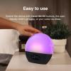 WiiM Wake-up Light, Alexa Built-in, Unlimited Sound Choices, All-in-One Sunrise Alarm Clock, Sound Machine, Sleep Routines and More – Polished Silver(Sea Blue Green)