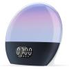 WiiM Wake-up Light, Alexa Built-in, Unlimited Sound Choices, All-in-One Sunrise Alarm Clock, Sound Machine, Sleep Routines and More – Polished Silver(Sea Blue Green)